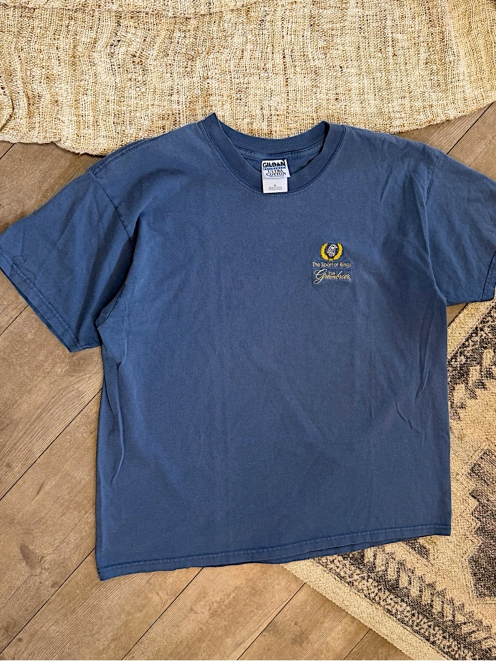 Gildan Navy T-Shirt with Yellow & White Crest